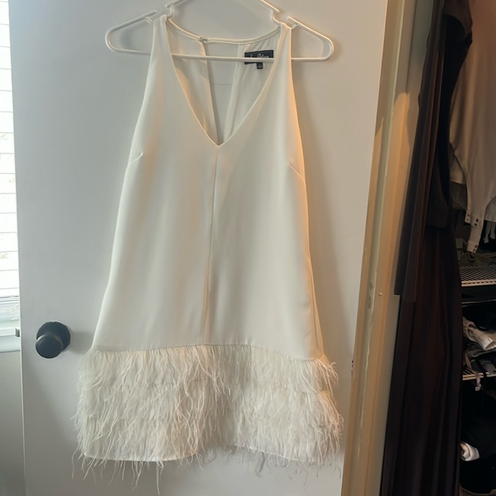 Feather white dress Sam Edelman